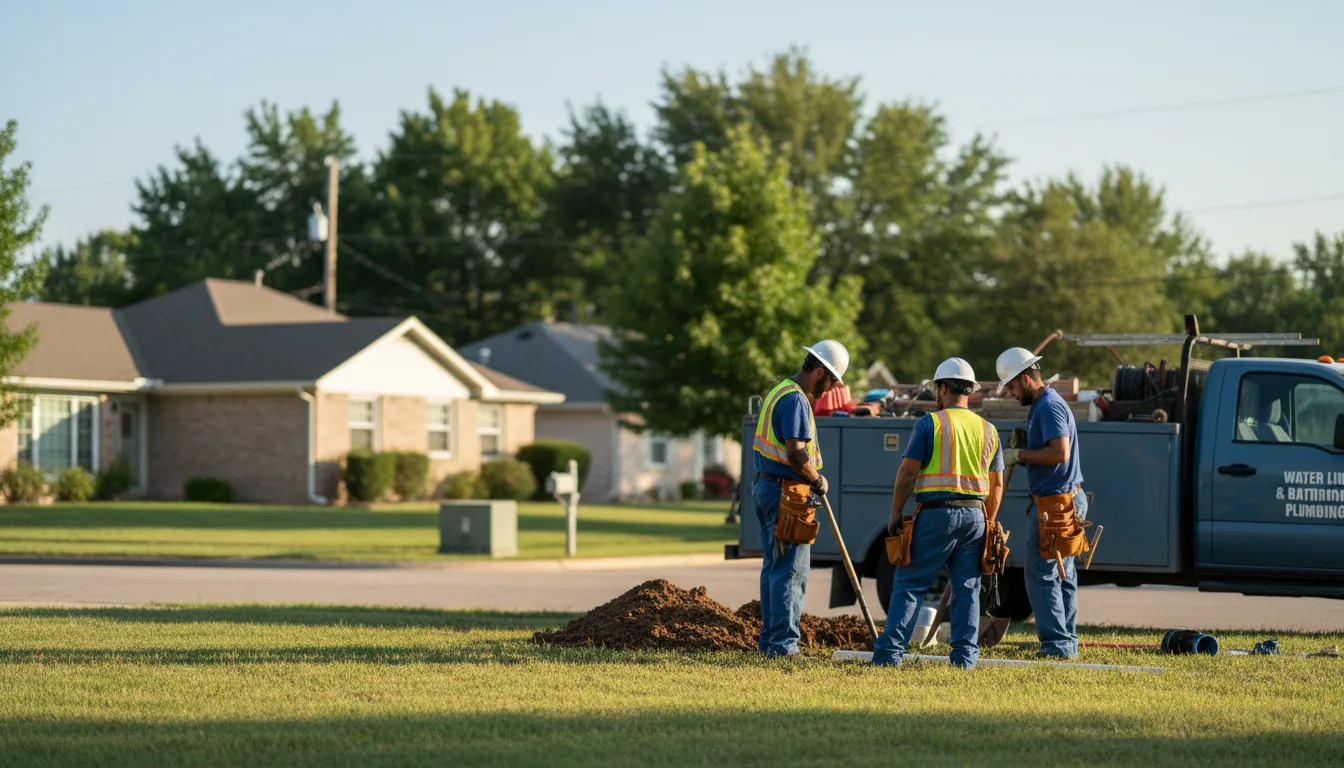 Residential water line and bathroom plumbing service in Gray, KY